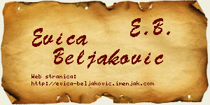 Evica Beljaković vizit kartica